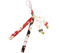KOMBIUDA 2Pcs Fortune Cat Phone Lanyards with Bell Delicate Hanging Straps for Mobile Phones Japanese Ceramic Lucky Cat Decor for Friends Family