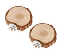 KOMBIUDA 2Pcs Hamster and Guinea Pig Standing Platforms Multi-use Bird Cage Platform for Parrots Chewing and Jumping Boards Natural Pet