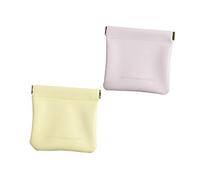 KOMBIUDA 2pcs High-grade Earphone Pouches Cable Storage Bag Portable Pu Cover for Earphones Cable Organizer Random Color