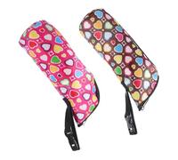 KOMBIUDA 2pcs Insulated Bottle Pouch Thermal Milk Bottle Bags for Easy Travel and Outdoor Use Convenient Feeding Rose Brown Heart Designs