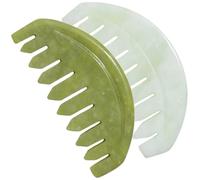 KOMBIUDA 2pcs Jade Massage Comb Handheld Scalp Massager for Head and Neck Care Wide-Tooth Scraping Tool for Stress Relief and Hair Growth High-Grade Jade for Home and Travel Use