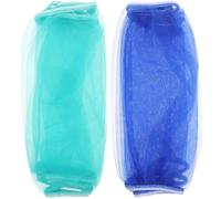 KOMBIUDA 2pcs Large Bird Cage Covers Mesh Netting Dustproof Nylon Bird Cage Net Elastic Band 30cm Height 140-180cm Perimeter Blue and Green