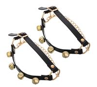 KOMBIUDA 2Pcs Large Hand Bells for Shoes and Boots PU Material Festive Christmas and Holiday Event Decorations with User-Friendly Design