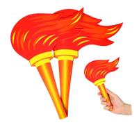 KOMBIUDA 2pcs Lightweight Decorative Torch Prop Single Sided Handheld for Sports Events Performances and Party Decorations