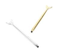 KOMBIUDA 2pcs Mermaid Stylus Pen for Touchscreen Tablets and Phones High Sensitivity Precision Drawing and Writing Pens Compatible Office Devices Silver and Gold