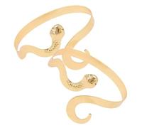 KOMBIUDA 2Pcs Metal Snake Arm Cuff Jewelry for Women Punk Upper Arm Bangle Bracelet Sturdy Egyptian-inspired Design Comfortable Fit for Banquets and Parties