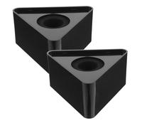 KOMBIUDA 2Pcs Microphone Flag Portable Cube Shaped Mic Holder for Interviews Ktv and Reporting Lightweight and Easy to Install for Conference Rooms and Live Events