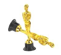 KOMBIUDA 2pcs Mini Award Trophy Cups Shiny Electroplated Plastic Trophies for Sports Competitions Party Favors and Decorative Props for Celebrating Achievements