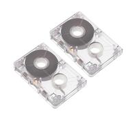 KOMBIUDA 2pcs Mini Blank Audio Cassette Tapes Clear Portable Recording Media for Music Speech Interviews DIY Projects Compatible with Audio Tape Players