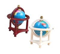 KOMBIUDA 2pcs Miniature Earth Globe Decorative Globes for Dollhouse Study Educational Hand Skill Learning Model
