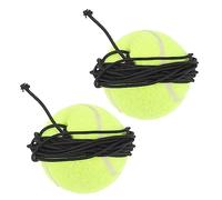 KOMBIUDA 2pcs Multifunctional Tennis Practicing Balls with Rope for Dog Training and Play Portable Lightweight Pet for Interactive Fun and Stress Relief