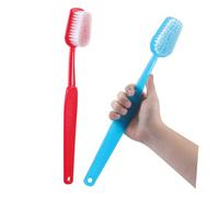 KOMBIUDA 2pcs Oversized Giant Toothbrush Props Red Blue Reusable Big Brush for Photo Booths Stage Performances Store Displays Lightweight and Eye Catching Party Decorations