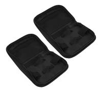 KOMBIUDA 2pcs Portable Diabetes Travel Organizer Medication Zipper Bag with Inner Pocket Small Black Sugar Case for Insulin Pens and Medical Supplies