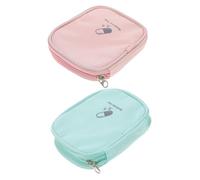 KOMBIUDA 2pcs Portable Medical Bag Lightweight Kit for Travel Camping Outdoor Activities Capacity Wear-Resistant Easy Access Design Light Pink