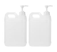 KOMBIUDA 2pcs Refilling Buckets for Bathroom and Salon Use Large Capacity Plastic Dispensers for Shower for Liquid Soap Shampoo and Body Wash Easy Pump Dispensing System