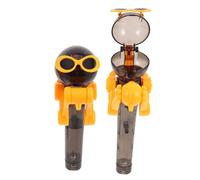 KOMBIUDA 2pcs Robot Lollipop Holder Colorful Candy Storage Organizer for Boys Party Favors Halloween Goodie Bags Interactive Fun Cartoon Design