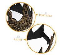 KOMBIUDA 2pcs Royal Medieval PU Crown Headband Men Cosplay Headdress Party Decor in Golden and Silver Lightweight Flexible King Crown for Birthday Wedding Halloween Prom