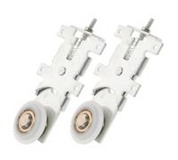 KOMBIUDA 2pcs Sliding Door Closet Wheels Diameter with Spring Loaded Visible Cam Replacement Wardrobe Rollers for Smooth Quiet Cabinet Sliding Door Track Easy DIY Installation Home Storage