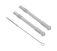 KOMBIUDA 2pcs Soft Silicone Teething Hollow Straw Shape Molar Rods for Soothing Gums Portable and Break Resistant Design for Teething Relief