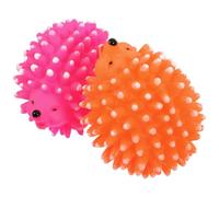 KOMBIUDA 2Pcs Squeaky Latex Dog Interactive Puppy Fetch for Teeth Cleaning Fun Safe Chew for Pets Random Color Hedgehog Design Random Color