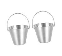 KOMBIUDA 2pcs Stainless Steel Egg Rack Bucket Egg Holder Storage Box for Teppanyaki Kitchen Use Sturdy Metal