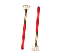 KOMBIUDA 2pcs Stainless Steel Extendable Back Scratcher and Metal Back Massager Portable Handheld Claw Scratcher for Itch Relief and Stress Massage