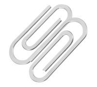 KOMBIUDA 2pcs Stainless Steel Money Clips for Men Women Double-Sided Chrome Finish Banknote Holder Metal Paper Clip Shape Wallet Alternative Front Pocket Design