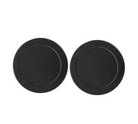 KOMBIUDA 2pcs Stainless Steel Recessed Trash Lid with Swing Flap Round Countertop Garbage Cover for Kitchen Bathroom and Guest Room Automatic Closing Easy to Clean Waste Bin Lid
