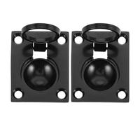 KOMBIUDA 2pcs Stainless Steel Square Flush Pull Ring Handles Recessed Boat Hatch Latch Anti-Corrosion Deck Plate Pull Handles for Yacht Kayak Furniture Hidden Heavy-Duty Grip Replacement