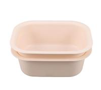 KOMBIUDA 2pcs Thick Rectangular Plastic Wash Basin for Changing Station Non-Slip Nursery Tub with Splash Control Edge Heat Resistant Multiuse Basin for Face Cleansing Foot Soak and Diaper