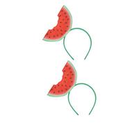 KOMBIUDA 2pcs Three-dimensional Watermelon Headband Fun Woman Tropical Beach Hair Themed Trendy Spa First Fruity Women Headbands Girl Hawaiian Party Heat Transfer Felt Cloth