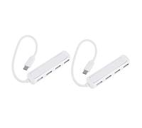KOMBIUDA 2pcs Type-c Hub Otg Type-c to USB Converter USB Ports for Laptop Desktop Using at Home Office