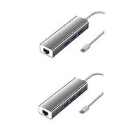 KOMBIUDA 2pcs Usb-c Adapter for Laptop Ethernet Converter Hub Multi-purpose Type- Interface for Computers and Mobile Devices and Easy to Use