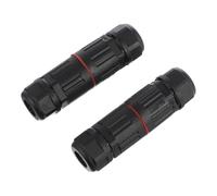 KOMBIUDA 2pcs Waterproof Screw-free 3-core Mini Electrical Wire Connectors for Outdoor Lighting Cable Splice Terminals, Quick Wire Connector for Landscape and In-ground Lights