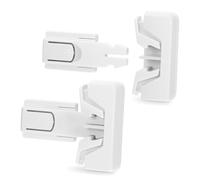 KOMBIUDA 2pcs White Refrigerator Fridge Door Locks Baby Safety Cabinet Locks Child Proof Freezer Latch Without Adhesive for Kitchen Pantry Baby Proofing