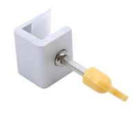 KOMBIUDA 2pcs Window Lock Buckle Home Safety Lock Easy to Install Plastic Key Included