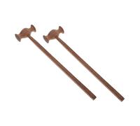 KOMBIUDA 2PCS Wood Massage Hammer Handheld Manual Percussion Stick for Deep Muscle Relaxation Neck Back Feet Portable Therapy Tool with Artistic Wood Grain Design