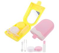 KOMBIUDA 2sets Contact Lense Case Small Lens Box Outdoor Lens Container Tightly Sealed Easy to Open Random Color