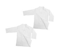 KOMBIUDA 2Sets Doctor Coat White Lab Coat for Doctor Dress Up Costume for Career Day Science Day for Pretend Play Cosplay Activities