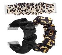 KOMBIUDA 3 Pcs Fabric Wrist Straps Watch Band Bracelets for Women Comfortable Wristbands with Unique Patterns Hair Scrunchie Accessories