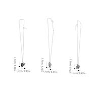 KOMBIUDA 3 pcs Heart-shaped Alloy Friendship Necklace for Women Matching Pendant with Sun Moon Star Design Creative Trio Jewelry for Friends and Fade-resistant Accessories