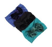 KOMBIUDA 3 Pcs Nylon Hair Bands Bowknot Headbands for Boy Girl Lightweight Comfortable Decorative Headdress for Black Green Navy