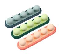 KOMBIUDA 3 Pcs Pea Shape Self Adhesive Cable Clips Cord Holders for Desk Car Durable Organizers for Headphone Charging Data Cables Fun and Functional Blue Green Pink