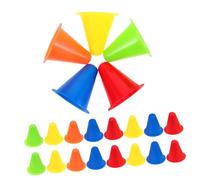 KOMBIUDA 30pcs Multi-color Soccer Cones Rounded Top Agility Discs Sports Training Markers for Football Skating Drills and Obstacle Courses