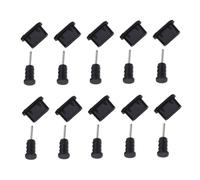 KOMBIUDA 30Pcs Type C Dust Plugs Silicone Port Covers for Phone Tablet Laptop Easy Installation Compatible with All Type C Devices Protects Charging Earphone Ports