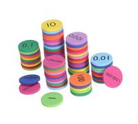 KOMBIUDA 320Pcs Math Place Value Disks for Counting and Arithmetic Learning Smooth Round EVA Discs for Early Education and Recognition Games Suitable for Kindergarten and Home Use