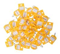 KOMBIUDA 35Pcs Plastic Numbered Key Tags with Writable Labels for Organization and Identification Key Classification Pendants for Home Office Luggage and Storage Management