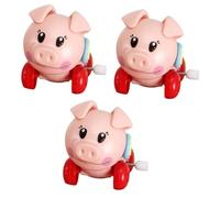 KOMBIUDA 3pcs Adorable Cartoon Wind-up Pig Shaped Toys Funny Plastic Clockwork Pig Early Education Toy for Boys and Girls Boy Girl Random Random Color