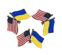 KOMBIUDA 3pcs Alloy United States and Flag Lapel Pins Brooch Versatile Alloy Badge for Mens Clothing and Bag Accessories Decorative International Friendship Pins
