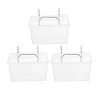 KOMBIUDA 3pcs Anti-static Pegboard Parts Storage Boxes with Brackets, Thickened Square Hole Craft Organizer Bins for Garage and Workshop Tool Sorting
